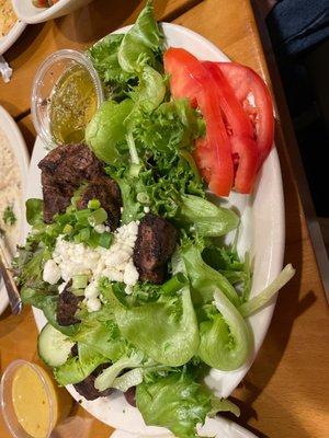 Shish kebab salad