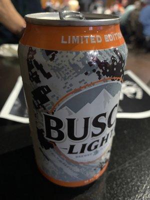 Busch and Busch Light, Wednesdays 12oz cans $1.00 all day.