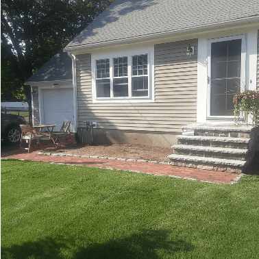 Front Steps and a Brickwalkway