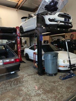 cars in the shop