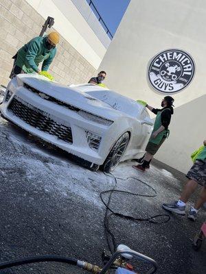 Class washing my car