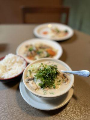 Tom Kha is the perfect soup for a fall afternoon, paired with your facorite dish. The staff is warm and welcoming.