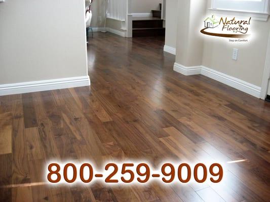 Walnut natural smooth engineered wood floor