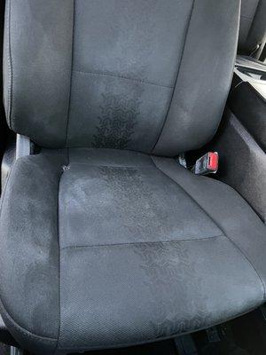 My seat looks in worst condition than what it was after it being "deeply cleaned "