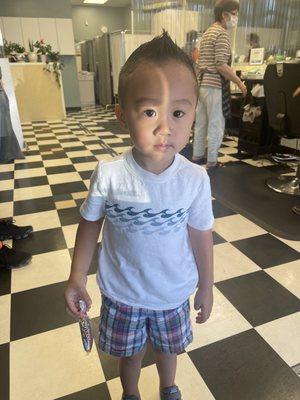 My son's first haircut