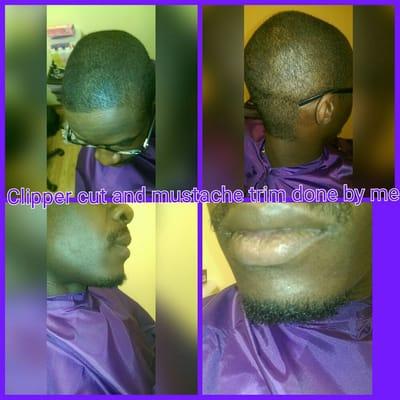 Men's hair cut and bead trim