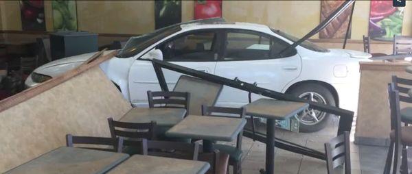 March 8 2017: a woman crashed into a Subway restaurant Wednesday afternoon, leaving a gaping hole in the business.