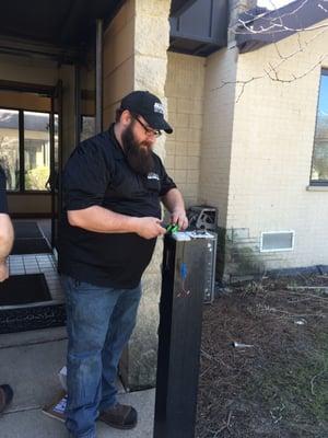 Working on our handicap accessible door