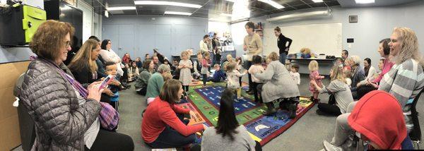 We love story time in here. We will miss everyone. My boy is so happy when he come. Everybody so awesome. Thank you!!