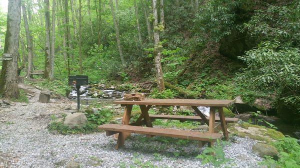 Picnic area creekside