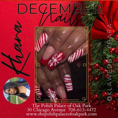 December Nails See more of Khara's work on Instagram @klawedby_khara