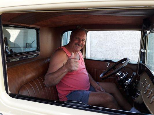 Another happy customer! Leather Interior 1931 Ford Street Rod