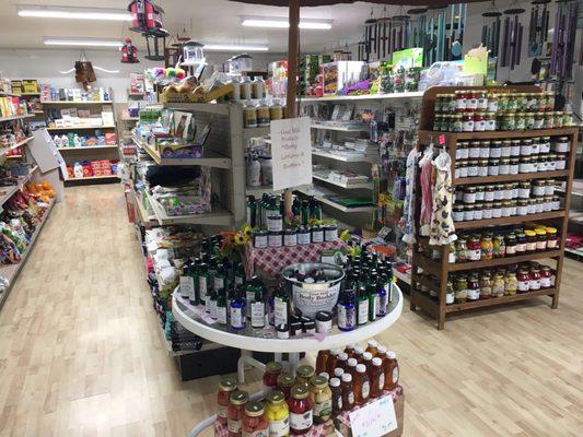 Inside you'll find grocery basics, as well as locally made jams, jellies, pickles & more.