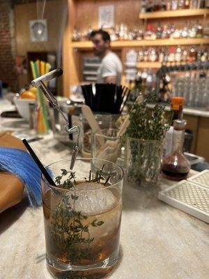 Thyme cocktail with a twist