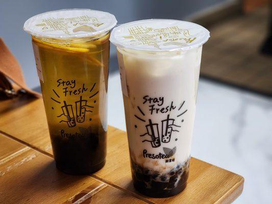 Genmaicha milk tea and fruit tea special