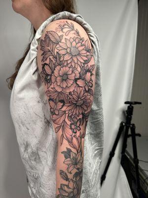 Floral sleeve design