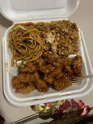 Orange chicken combo