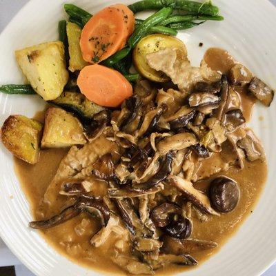 Veal and mushrooms