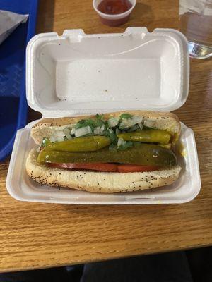 Chicago Style Hot Dog with Everything