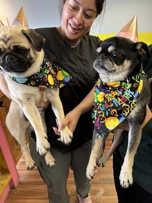 Birthday boy with his sister