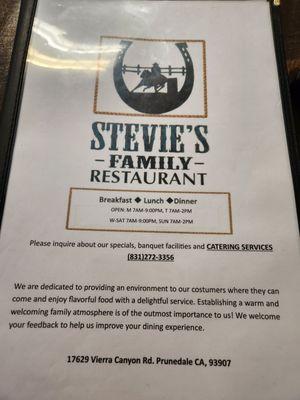 Family owned restaurant, about to try