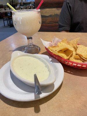 Cheese dip!  Mmmmm. Margarita a must