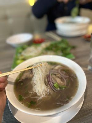 Pho with Eye Round Steak & Beef Brisket