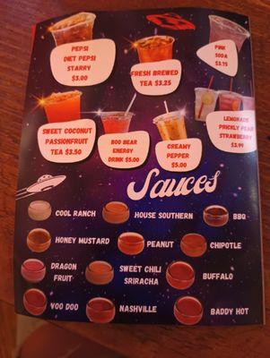 Sauces and drinks