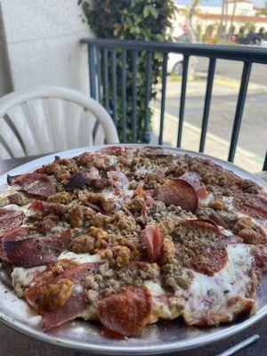 Meat lovers gluten free pizza