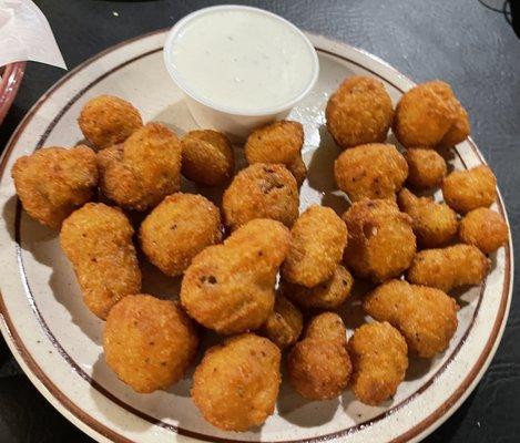 Perfectly cooked: fried mushrooms !  Delicious