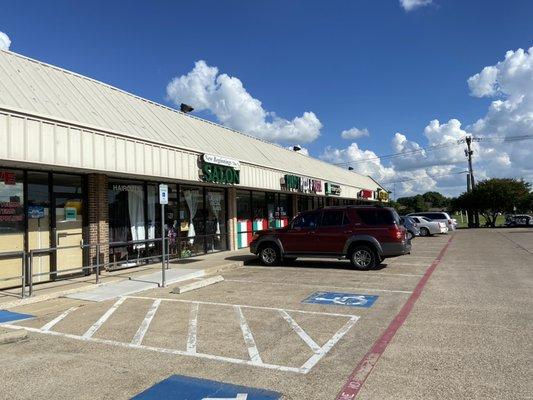 Handicap parking spaces