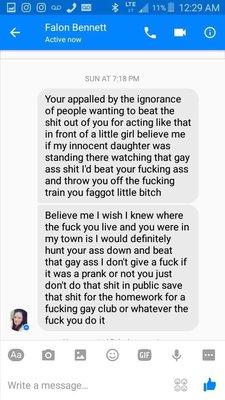 This is the manager of mr auto body being a homophobic pig. Take your business else where.