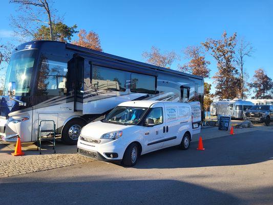 RV washed and waxed