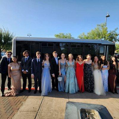 Hamilton High 2022 Prom Ramblin Ridez Party Bus Rentals #ramblinridez #partybus #Prom #gilbert #queencreek #chandler #tempe #Scottsdale