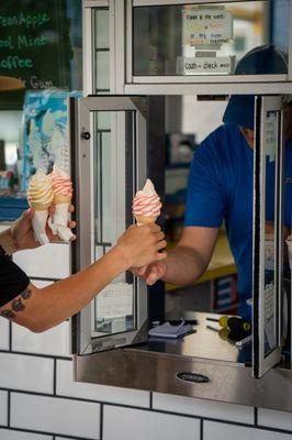 Ice cream at Dairy Freeze in Fairmont, MN