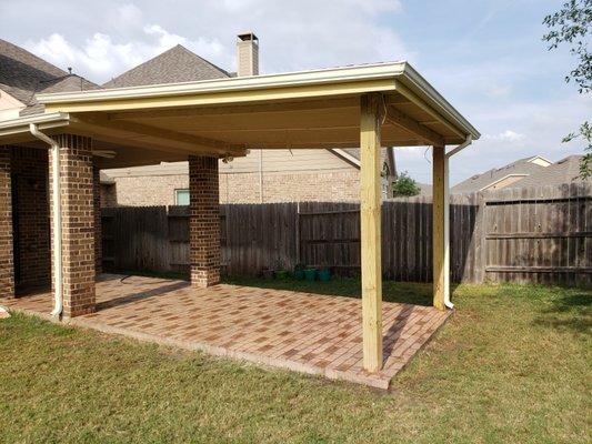 Patio Extention with stamped concrete.