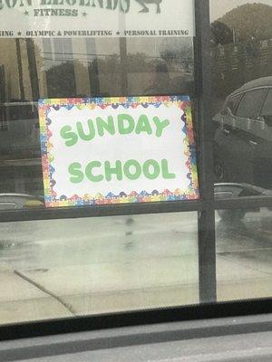 We have Sunday school for the kids too!