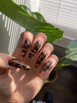 apres gelx extensions & hand painted nail art by bea