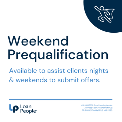 Our expert loan officer team is available to assist you with pre-qualification outside of normal work hours. Weekend assistance available.