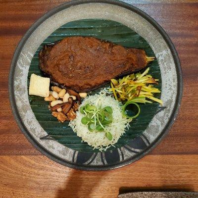 Eggplant Sambal with Seasonal Veggies achar