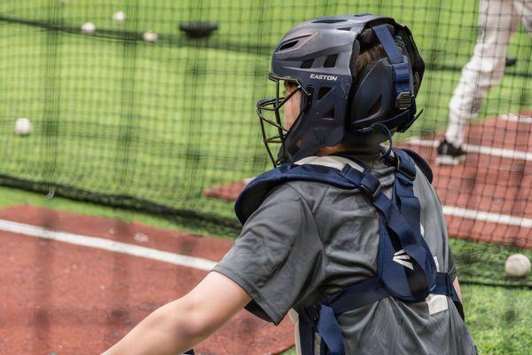 Catcher training at the sports center