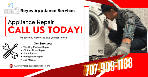 Reyes Appliance Services, LLC offers fast and affordable appliance repair to our valued customers.