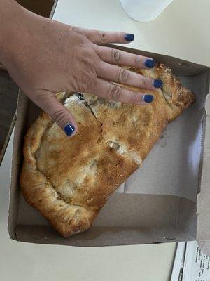 The size of this calzone!