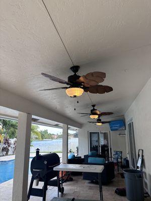 Three outside fans with redoing all the electrical.