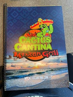 Front of menu