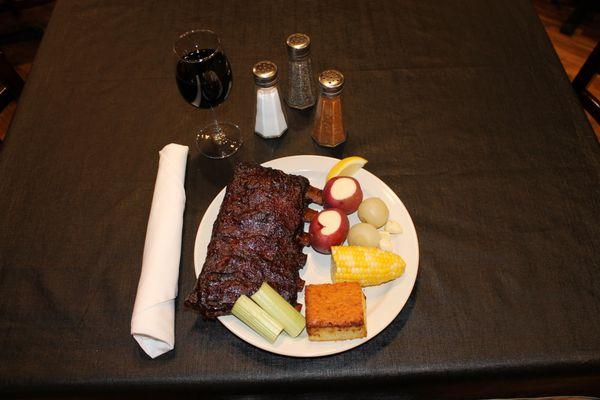 Tender BBQ Rib Dinner.