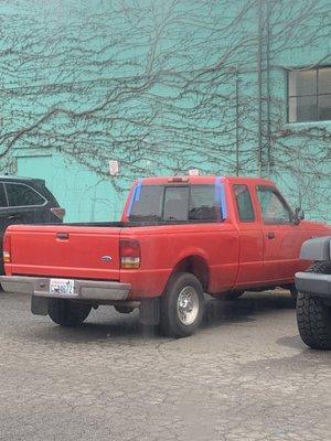 Rear windshield repair on a 96 Ford Ranger