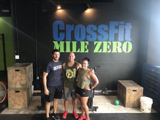 Stopped in for a Saturday morning workout on 6/29/19. Left to right Jeff, Cromwell and Yohira