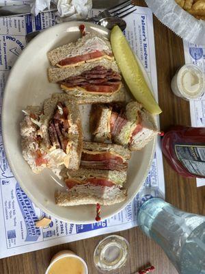 A delicious club sandwich   Love  the tooth picks