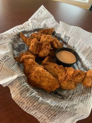 Freshly breaded tenders with our homemade secret seasoning.